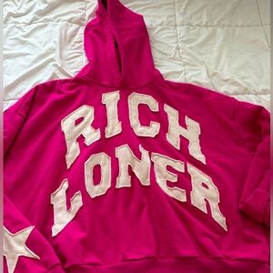 Fuchsia “Rich Loner” Hoodie